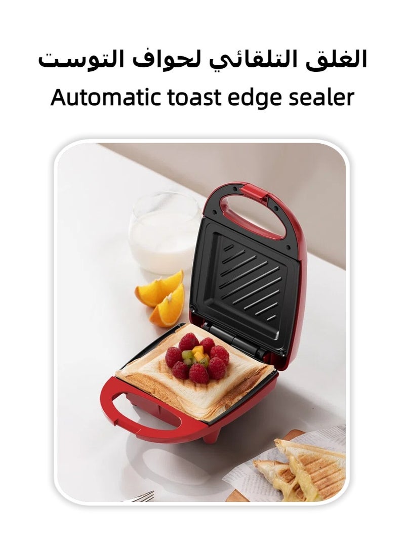 Sandwich Maker, Toaster, Waffle, Non-Stick Sandwich Grill, Arabic Bread Maker, Stainless Steel Sandwich Maker with Handle Locking System, Indicator Light, Overheat Protection - Image 4